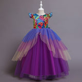 Children's Halloween Children's Dress Medium Older Children's Fluffy Gauze Skirt with Headband