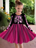 2-10T Kid Girl Fake Personalized Long-sleeved Swing Fashion Trend Dresses