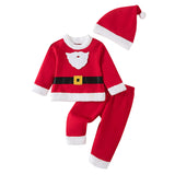 1-10T Kids Baby Boy Christmas Party Suit 3-piece Set