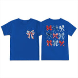 Kid Boy Girl USA Independence Day Printed Crew Neck Short Sleeve T-Shirt