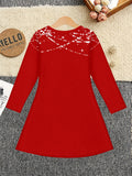3-12Y Kid Girl Christmas 2026 Autumn Winter Long-sleeved Dresses