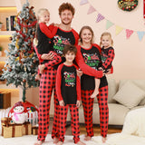 Family Matching Parent-child Christmas Loungewear Plaid  Printed Pajamas