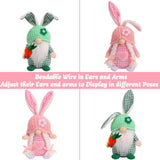 Easter Faceless Dolls Checkered Rabbit Desktop Ornaments Decorations