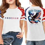Kid Girl USA Independence Day 250th Anniversary Summer T-Shirt Tops