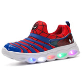 Kid Boys  Spring Autumn LED Luminous Mesh Sneakers Light Up Shoes