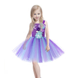 Kid Girl Flower Mermaid Princess Mesh Dresses
