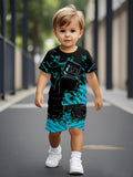 2026 New Sports Style Round Neck Short-sleeved Shorts Set Is Loose and Comfortable