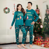 Family Matching Parent-child Santa Snowman Deer Letter Pajamas