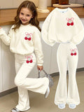 3-12T Kid Girl Suits Youth Fashion Trends Long Sleeves Suits 2 Pcs Set