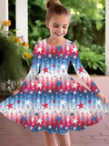 2-10T Kid Girl Foreign-style Sweet Colorful Casual Dresses