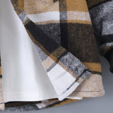 Boys and Children's New Long-sleeved Plaid Contrasting Color Hooded Two-piece Suit