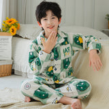 Kid Baby Boy Flannel Loungewear Autumn Winter Pajamas