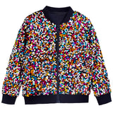 1-14T Kid Baby Girls Sequined Trendy Fashion Coats Jackets