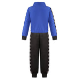 3-10Y Kid Boy Red Blue One-piece Plaid Track Racing Suit