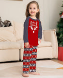Family Matching Parent-Child Deer Christmas Long Sleeve Suit Loungewear Pajamas