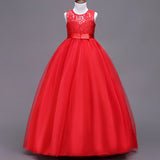Kid  Girls Sleeveless Mesh Show Host Princess Dress