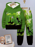 New Trendy Children's Fashion Casual Spider Hooded Sweatshirt Two-piece Set