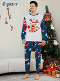 Family Matching Christmas Deer Snowflakes Parent-child Printed Loungewear Pajamas