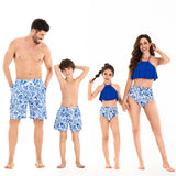 Family Matching Swimsuit Mother Daughter Father Son Beach Parent-child Swimsuit