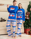 Family Matching Striped Letter Christmas Parent-child Loungewear Pajamas