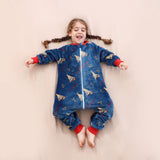 6M-6T Kid Baby Girl Flannel Sleeping Bag Cartoon Kick-proof One-piece Pajamas