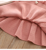 1-6T Kid Baby Girls Knit Long Sleeve Suits 2 Pcs Set