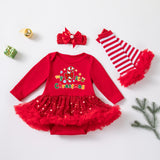 0-18M Christmas Baby Girl Long Sleeve Sequin Dresses
