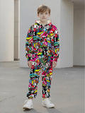 Children's Hooded Sweater Set Children's Casual Set