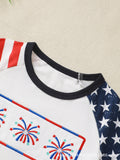 Baby Boy Girl Summer Independence Day Short T-Digital Printed 2 Pcs/set