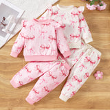 Baby Girl Cute Butterfly Print 2 Pcs Set Suit