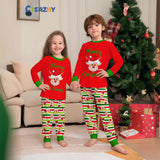 Family Matching Christmas Deer Head Printing Pajamas