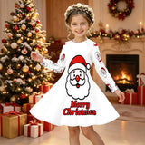 3-12Y Kid Girl Christmas 2026 Autumn Winter Long-sleeved Dresses