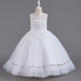 4-14T Summer Kid Girls Fluffy Mesh School Piano Dress