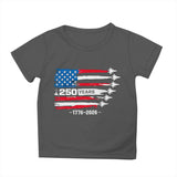 Kid Girl Boy 250th Anniversary Independence Day Printed Comfortable Casual T-Shirt