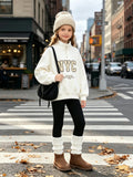 7-12Y Kid Girl Half Zipper Open Neck Shark Pants Casual Suits 2 Pcs Set