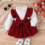 Infant Baby Girl Spring Autumn Cute Bow Dress