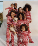 Family Matching Christmas Printed Parent-child Loungewear Pajamas