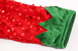 2-12T Kid Baby Girl Christmas Green Costume Party Performance 4 Pcs Set