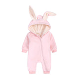 Baby Boy Girl Autumn Winter Rabbit Crawling Velvet Warm Rompers