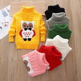 1-6T Kid Baby Girl Boy Long-sleeved Cartoon Turtleneck Knitted Sweater