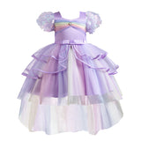 Kid Girl Puffy Rainbow Mesh Cake Dresses