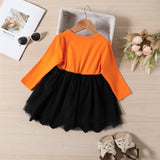 Kid Baby Girl Long Sleeved Autumn Halloween American Dress