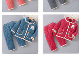 Kid Baby Boy Flannel Autumn Winter Coral Velvet Thicken Pajamas