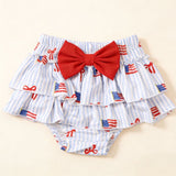 Baby Girl Ins Summer Cute Independence Day 3Pcs/ Set