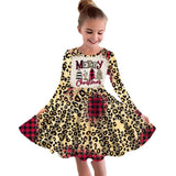 2-10T Kid Girl Fake Personalized Long-sleeved Swing Fashion Trend Dresses
