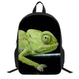 Kid Student  Schoolbag Cute Parrot Print Animal  Backpack 16 Inch