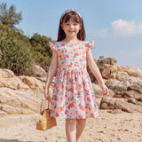 Kid Baby Girl Summer Fashion Cartoon Ruffled Sleeve Dresses Skirts