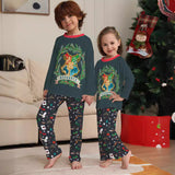 Family Matching Halloween Cartoon Pattern Print Loungewear Pajamas