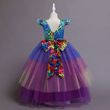 Children's Halloween Children's Dress Medium Older Children's Fluffy Gauze Skirt with Headband
