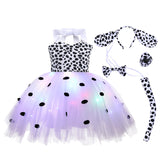 1-10T Kid Baby Girl Animal Glowing Princess Halloween Mesh Dresses